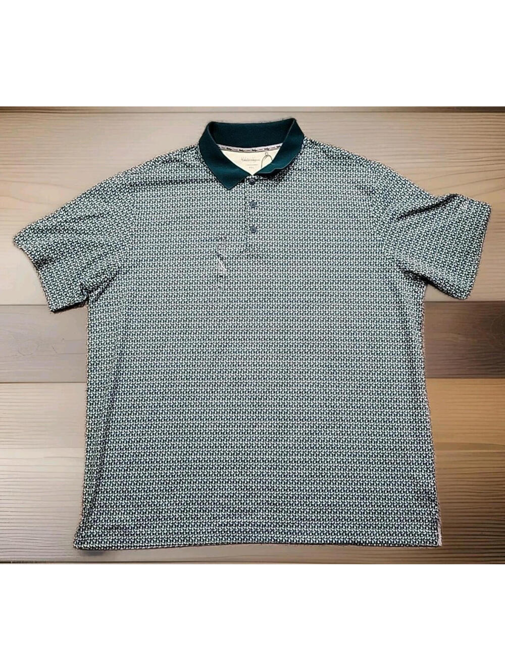 Walter Hagen Men Polo Clubhouse 19 Hole Print Short Sleeve Golf Sz XXL (135)